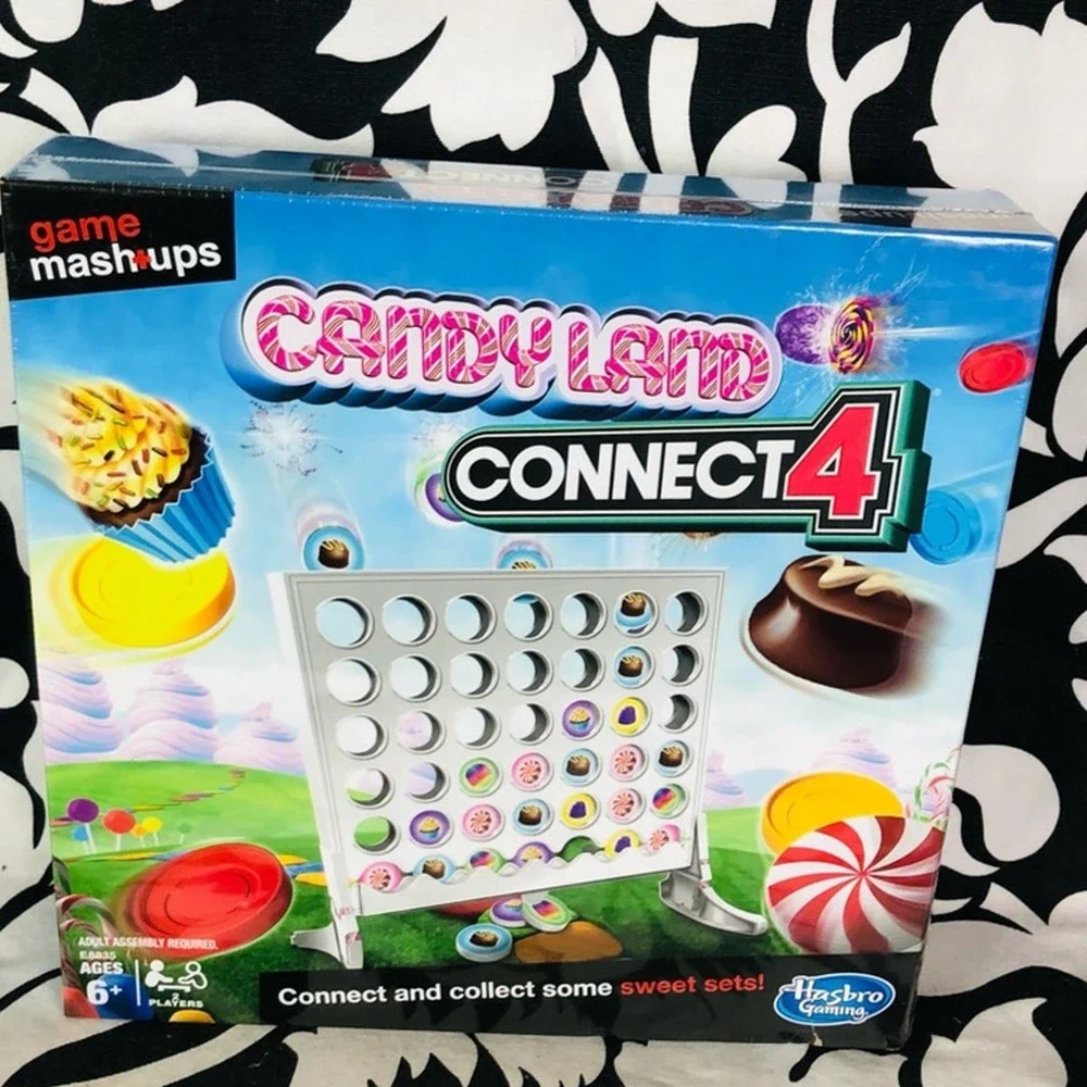 Game Mashups Candy Land Connect 4‎ Board Game Family Kid Game Hasbro Gaming